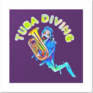 Tuba Diving Posters and Art